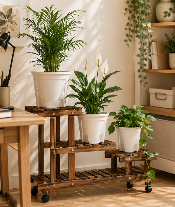 pot de fleurs elegant durable sur support plante