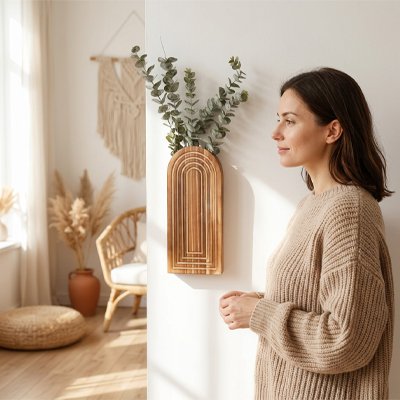 Vase mural 